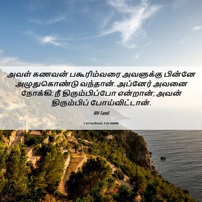 Picture 06 - 2 சாமுவேல் 3:16 TAMIRV - அவள் கணவன் - Bible Verse Picture