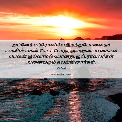 Picture 06 - 2 சாமுவேல் 4:1 TAMIRV - அப்னேர் எப்ரோனிலே - Bible Verse Picture