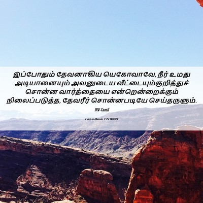 Picture 06 - 2 சாமுவேல் 7:25 TAMIRV - இப்போதும் - Bible Verse Picture