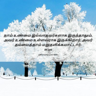 Picture 06 - 2 தீமோத்தேயு 2:13 TAMIRV - நாம் உண்மை - Bible Verse Picture