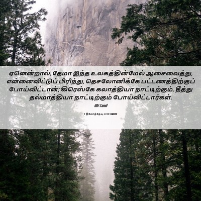 Picture 06 - 2 தீமோத்தேயு 4:10 TAMIRV - ஏனென்றால், தேமா - Bible Verse Picture
