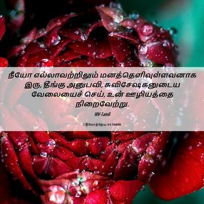 Picture 06 - 2 தீமோத்தேயு 4:5 TAMIRV - நீயோ - Bible Verse Picture