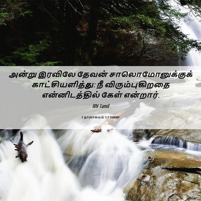 Picture 06 - 2 நாளாகமம் 1:7 TAMIRV - அன்று இரவிலே - Bible Verse Picture