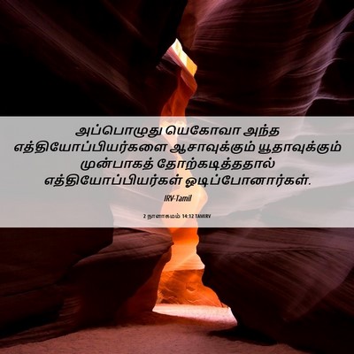 Picture 06 - 2 நாளாகமம் 14:12 TAMIRV - அப்பொழுது யெகோவா - Bible Verse Picture