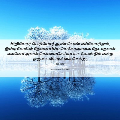 Picture 06 - 2 நாளாகமம் 15:13 TAMIRV - சிறியோர் பெரியோர் - Bible Verse Picture