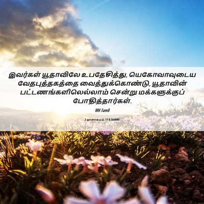 Picture 06 - 2 நாளாகமம் 17:9 TAMIRV - இவர்கள் யூதாவிலே - Bible Verse Picture