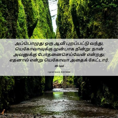 Picture 06 - 2 நாளாகமம் 18:20 TAMIRV - அப்பொழுது ஒரு ஆவி - Bible Verse Picture