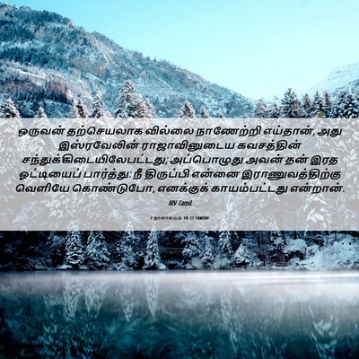 Picture 06 - 2 நாளாகமம் 18:33 TAMIRV - ஒருவன் தற்செயலாக - Bible Verse Picture