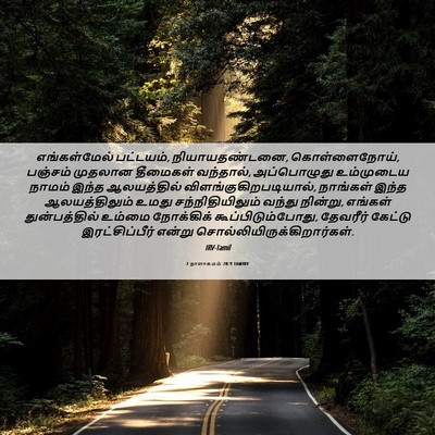 Picture 06 - 2 நாளாகமம் 20:9 TAMIRV - எங்கள்மேல் - Bible Verse Picture