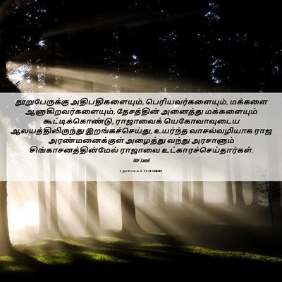 Picture 06 - 2 நாளாகமம் 23:20 TAMIRV - நூறுபேருக்கு - Bible Verse Picture