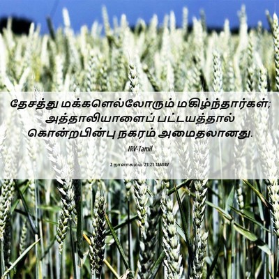 Picture 06 - 2 நாளாகமம் 23:21 TAMIRV - தேசத்து - Bible Verse Picture