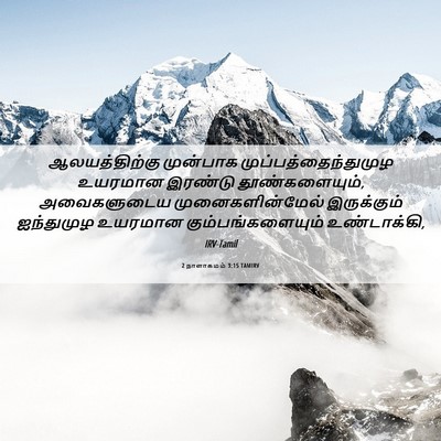 Picture 06 - 2 நாளாகமம் 3:15 TAMIRV - ஆலயத்திற்கு - Bible Verse Picture