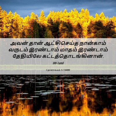 Picture 06 - 2 நாளாகமம் 3:2 TAMIRV - அவன் தான் - Bible Verse Picture