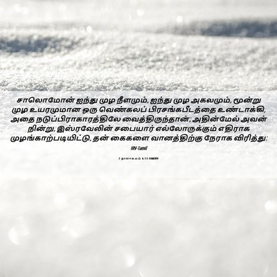 Picture 06 - 2 நாளாகமம் 6:13 TAMIRV - சாலொமோன் ஐந்து - Bible Verse Picture