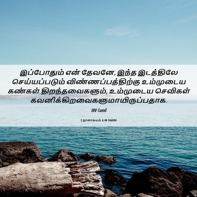 Picture 06 - 2 நாளாகமம் 6:40 TAMIRV - இப்போதும் என் - Bible Verse Picture