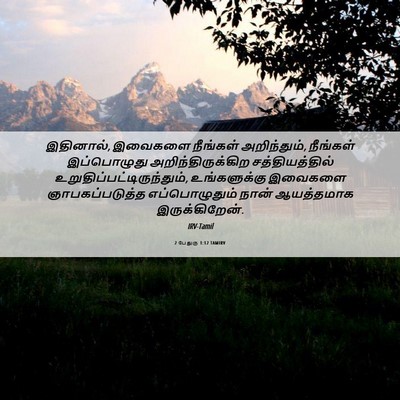 Picture 06 - 2 பேதுரு 1:12 TAMIRV - இதினால், இவைகளை - Bible Verse Picture