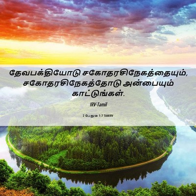 Picture 06 - 2 பேதுரு 1:7 TAMIRV - தேவபக்தியோடு - Bible Verse Picture
