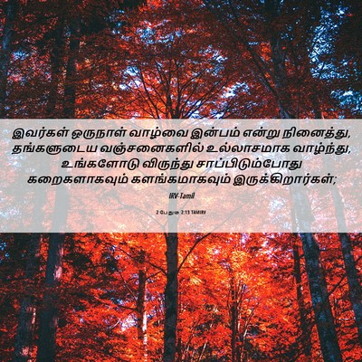 Picture 06 - 2 பேதுரு 2:13 TAMIRV - இவர்கள் ஒருநாள் - Bible Verse Picture