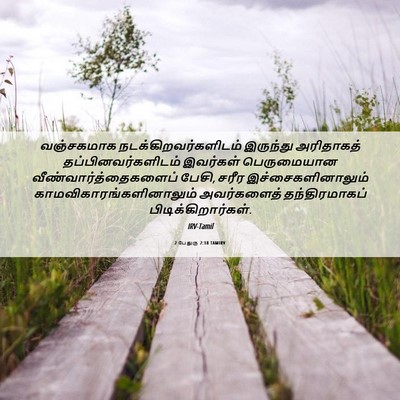 Picture 06 - 2 பேதுரு 2:18 TAMIRV - வஞ்சகமாக - Bible Verse Picture