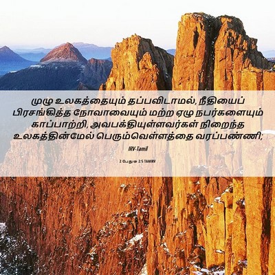 Picture 06 - 2 பேதுரு 2:5 TAMIRV - முழு உலகத்தையும் - Bible Verse Picture