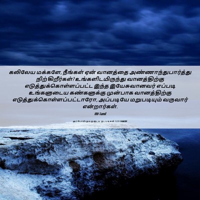 Picture 06 - அப்போஸ்தலருடைய நடபடிகள் 1:11 TAMIRV - கலிலேய மக்களே, - Bible Verse Picture