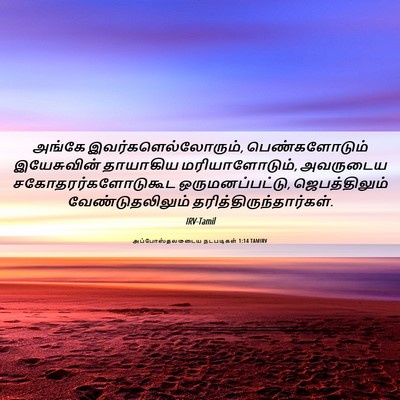 Picture 06 - அப்போஸ்தலருடைய நடபடிகள் 1:14 TAMIRV - அங்கே - Bible Verse Picture