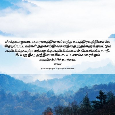 Picture 06 - அப்போஸ்தலருடைய நடபடிகள் 11:19 TAMIRV - ஸ்தேவானுடைய - Bible Verse Picture