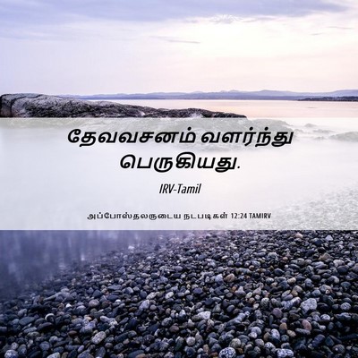 Picture 06 - அப்போஸ்தலருடைய நடபடிகள் 12:24 TAMIRV - தேவவசனம் வளர்ந்து - Bible Verse Picture