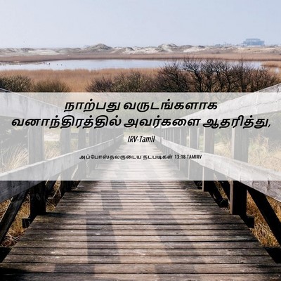 Picture 06 - அப்போஸ்தலருடைய நடபடிகள் 13:18 TAMIRV - நாற்பது - Bible Verse Picture