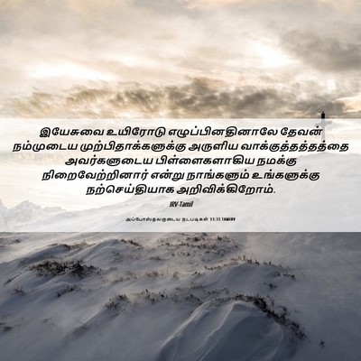 Picture 06 - அப்போஸ்தலருடைய நடபடிகள் 13:33 TAMIRV - இயேசுவை உயிரோடு - Bible Verse Picture