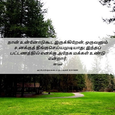 Picture 06 - அப்போஸ்தலருடைய நடபடிகள் 18:10 TAMIRV - நான் உன்னோடுகூட - Bible Verse Picture