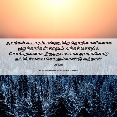Picture 06 - அப்போஸ்தலருடைய நடபடிகள் 18:3 TAMIRV - அவர்கள் - Bible Verse Picture