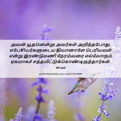 Picture 06 - அப்போஸ்தலருடைய நடபடிகள் 19:34 TAMIRV - அவன் யூதனென்று - Bible Verse Picture