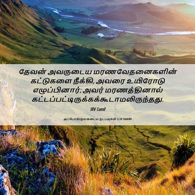 Picture 06 - அப்போஸ்தலருடைய நடபடிகள் 2:24 TAMIRV - தேவன் அவருடைய - Bible Verse Picture