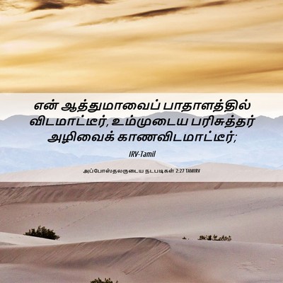 Picture 06 - அப்போஸ்தலருடைய நடபடிகள் 2:27 TAMIRV - என் ஆத்துமாவைப் - Bible Verse Picture