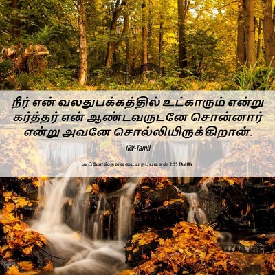 Picture 06 - அப்போஸ்தலருடைய நடபடிகள் 2:35 TAMIRV - நீர் என் - Bible Verse Picture