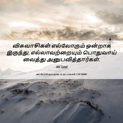 Picture 06 - அப்போஸ்தலருடைய நடபடிகள் 2:44 TAMIRV - விசுவாசிகள் - Bible Verse Picture