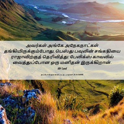 Picture 06 - அப்போஸ்தலருடைய நடபடிகள் 25:14 TAMIRV - அவர்கள் அங்கே - Bible Verse Picture