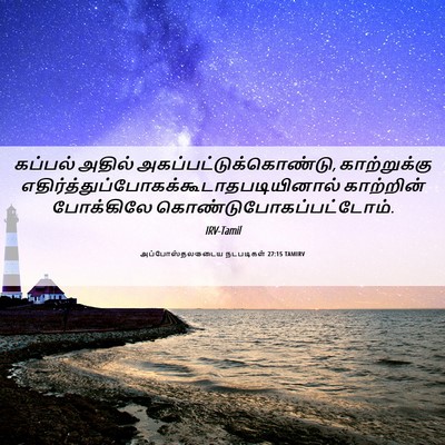 Picture 06 - அப்போஸ்தலருடைய நடபடிகள் 27:15 TAMIRV - கப்பல் அதில் - Bible Verse Picture