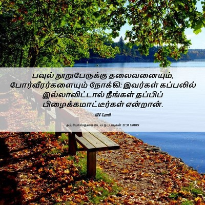 Picture 06 - அப்போஸ்தலருடைய நடபடிகள் 27:31 TAMIRV - பவுல் - Bible Verse Picture