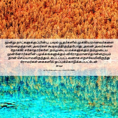 Picture 06 - அப்போஸ்தலருடைய நடபடிகள் 28:17 TAMIRV - மூன்று - Bible Verse Picture