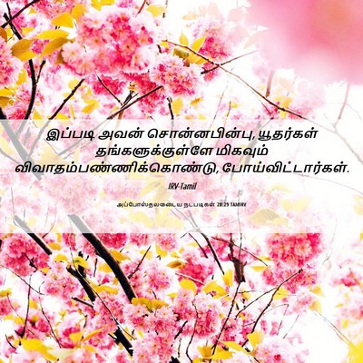 Picture 06 - அப்போஸ்தலருடைய நடபடிகள் 28:29 TAMIRV - இப்படி அவன் - Bible Verse Picture