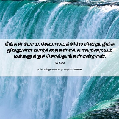 Picture 06 - அப்போஸ்தலருடைய நடபடிகள் 5:20 TAMIRV - நீங்கள் போய், - Bible Verse Picture
