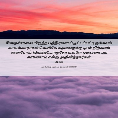 Picture 06 - அப்போஸ்தலருடைய நடபடிகள் 5:23 TAMIRV - சிறைச்சாலை - Bible Verse Picture