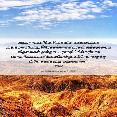 Picture 06 - அப்போஸ்தலருடைய நடபடிகள் 6:1 TAMIRV - அந்த நாட்களிலே, - Bible Verse Picture