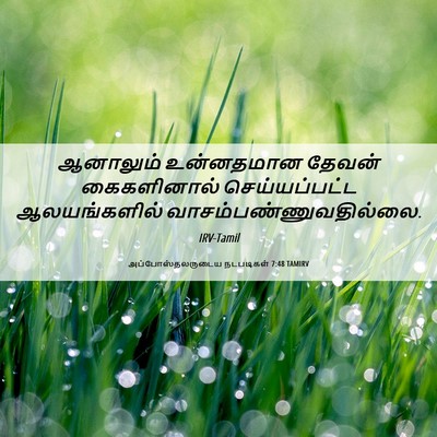 Picture 06 - அப்போஸ்தலருடைய நடபடிகள் 7:48 TAMIRV - ஆனாலும் உன்னதமான - Bible Verse Picture