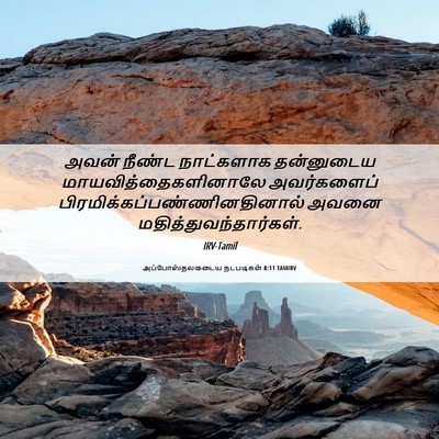 Picture 06 - அப்போஸ்தலருடைய நடபடிகள் 8:11 TAMIRV - அவன் நீண்ட - Bible Verse Picture
