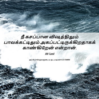 Picture 06 - அப்போஸ்தலருடைய நடபடிகள் 8:23 TAMIRV - நீ கசப்பான - Bible Verse Picture