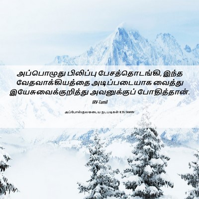 Picture 06 - அப்போஸ்தலருடைய நடபடிகள் 8:35 TAMIRV - அப்பொழுது - Bible Verse Picture