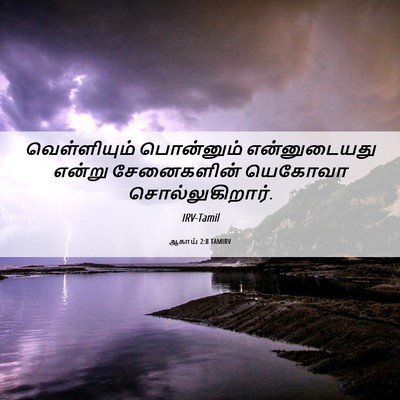 Picture 06 - ஆகாய் 2:8 TAMIRV - வெள்ளியும் - Bible Verse Picture